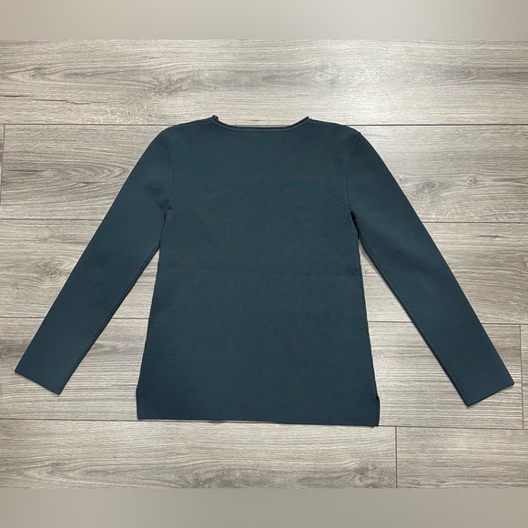 M.M Lafleur Malin Top Jardigan Knit‎ Sweater Deep Sea Green Sz XS - Picture 8 of 9